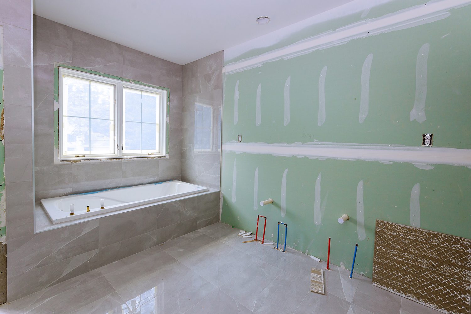 A bathroom remodeling project
